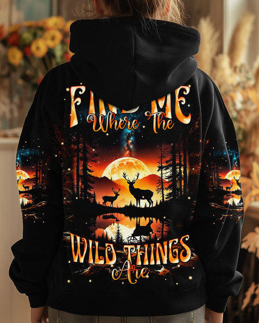 Maxcorners Find Me Where The Wild Things Are Deer Hunting Nature All Over Print LM2101