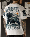 Maxcorners Not All Who Wander Are Lost Bear Compass All Over Print LM1501