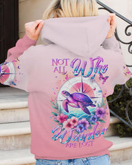 Maxcorners Not All Who Wander Are Lost Compass Turtle All Over Print LM2101