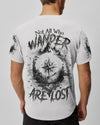 Maxcorners Not All Who Wander Are Lost Compass All Over Print LM1501