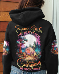 Maxcorners Some Girls Are Just Born Camping All Over Print LM2101