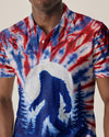 Maxcorners Bigfoot In The Forest Red White & Blue Swirl All Over Print LM1601
