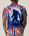 Maxcorners Bigfoot In The Forest Red White & Blue Swirl All Over Print LM1601