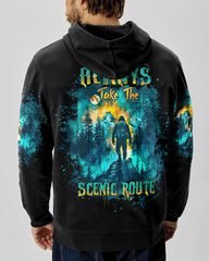 Maxcorners Always Take The Scenic Route Compass Bigfoot All Over Print LM2101