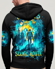 Maxcorners (Hot Deal) Always Take The Scenic Route Compass Bigfoot All Over Print LM1601