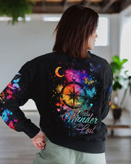 Maxcorners Not All Who Wander Are Lost Compass All Over Print LM2101