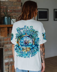 Maxcorners Smell The Sea Feel The Breeze Compass All Over Print LM2101