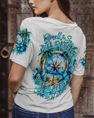 Maxcorners Smell The Sea Feel The Breeze Compass All Over Print LM2101