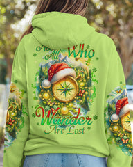Maxcorners Not All Who Wander Are Lost Compass Christmas All Over Print LM2101