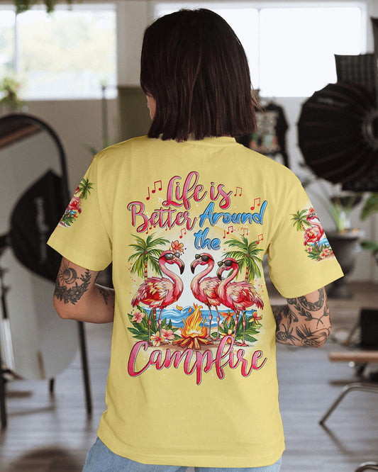 Maxcorners Life Is Better Around The Campfire Flamigos All Over Print LM2101