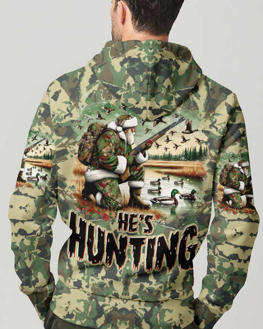 Maxcorners He's Hunting Ducks Santa Christmas All Over Print LM1601