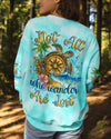 Maxcorners Not All Who Wander Are Lost Turtle All Over Print LM2101