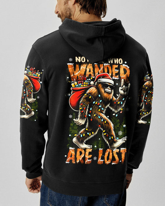 Maxcorners Not All Who Wander Are Lost Bigfoot Christmas All Over Print LM2101