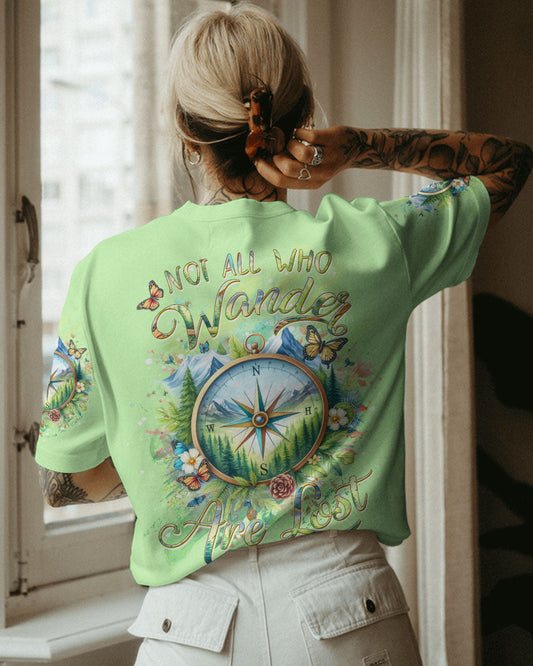 Maxcorners Not All Who Wander Are Lost Compass All Over Print LM2101
