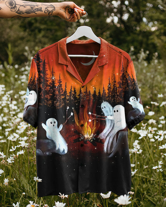 Maxcorners Let's Get Toasted Boos Halloween Hawaiian Shirt LM2101