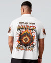 Maxcorners Not All Who Wander Are Lost Compass Fire All Over Print LM1501
