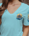 Maxcorners Happiness Comes In Waves Compass All Over Print LM2101