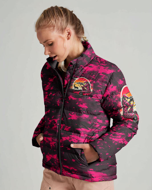 Maxcorners Pretty In Pink Hunting Camo Puffer Jacket LM1601