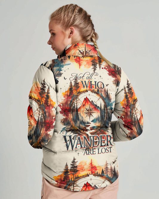 Maxcorners Not All Who Wander Are Lost Puffer Jacket LM2101