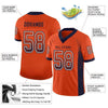 Maxcorners Custom Orange Navy-White Drift Fashion Classic Football Jersey LM2605