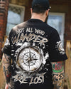 Maxcorners Not All Who Wander Are Lost Compass All Over Print LM1501