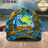 Maxcorners Fishing Explosive Water Splash Personalized Name 3D Cap