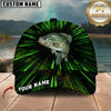 Maxcorners Fishing Neon Green Energy Burst Customized Name 3D Cap
