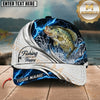 Maxcorners Fishing Blue Lightning White Scale Water Splash Customized Name 3D Cap