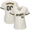Maxcorners Custom Cream Navy-Gold Authentic Baseball Jersey LM2605