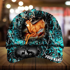 Maxcorners Epic Deer Hunting Art US Flag Camo Pattern 3D Multicolor Personalized Cap