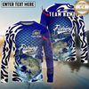 Maxcorners Fishing Scale Pattern Tribal Style Personalized Name, Team Name Long Sleeve Shirt (9 Breeds)