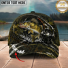 Maxcorners Fishing Camouflage Water Splash Rod Reel Personalized 3D Cap (12 Fish Species)