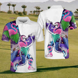 Maxcorners Jungle Swing Golf Polo Shirt, Golfing Apparel, Funny Golf Shirt