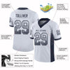 Maxcorners Custom White Navy-Gray Drift Fashion Football Jersey LM2605