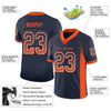 Maxcorners Custom Navy Orange-White Drift Fashion Football Jersey LM2605