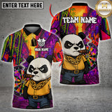 Maxcorners Darts Panda Cigar Graffiti Style  Multioptions Personalized Name, Team Name Unisex 3D Shirt (4 Colors)