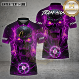 Maxcorners Billiards Shirt Skull 8 Ball Hellfire Rage Multioptions Personalized Name, Team Name Unisex 3D Shirt