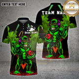 Maxcorners Bowling Shirt Neon Gorilla DJ Bowling Power Multioptions Personalized Name, Team Name Unisex 3D Shirt