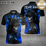 Maxcorners Darts Shirt Panther Sugar Skull Queen Multioptions Personalized Name, Team Name Unisex 3D Shirt