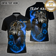 Maxcorners Darts Wolf Shirt Fire Love Couple Flame Art Multioptions Personalized Name, Team Name Unisex 3D Shirt