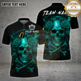 Maxcorners Darts Shirt Skull Roses Inferno Power Multioptions Personalized Name, Team Name Unisex 3D Shirt