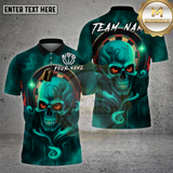 Maxcorners Darts Shirt Skull Flame Eye Inferno Multioptions Personalized Name, Team Name Unisex 3D Shirt