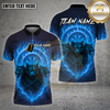 Maxcorners Darts Shirt Three Wolves Fire Dartboard Multioptions Personalized Name, Team Name Unisex 3D Shirt (4 Colors)