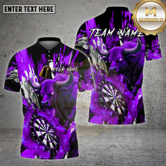 Maxcorners Darts Shirt Bull Dartboard Splash Multioptions Personalized Name, Team Name Unisex 3D Shirt (4 Colors)