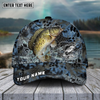 Maxcorners FishingBlue Kryptek Camo Pattern Sport Pattern Personalized Name 3D Cap (11 Breeds)