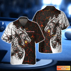 Maxcorners Dragon Flaws Pattern Billiard Pool 8 Ball Hawaiian Shirt