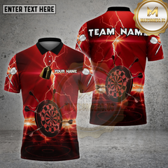 Maxcorners Darts Shirt Dartboard Lightning Glow Multioptions Personalized Name, Team Name Unisex 3D Shirt (4 Colors)