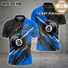 Maxcorners Billiards Shirt 8 Ball Black Slash Multioptions Personalized Name, Team Name Unisex 3D Shirt (4 Colors)