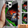 Maxcorners Fishing Grim Reaper Sunset Splash Personalized Name Phone Case  (12 Fish Species)