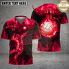 Maxcorners Volleyball Flame Energy Player Action Multicolor Options Personalized 3D V-neck T-Shirt